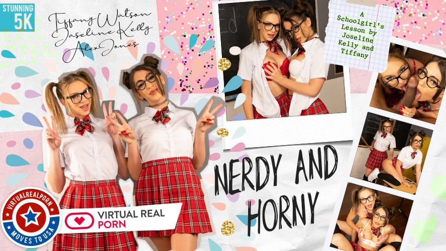 Nerdy Schoolgirl Threesome with Joseline Kelly