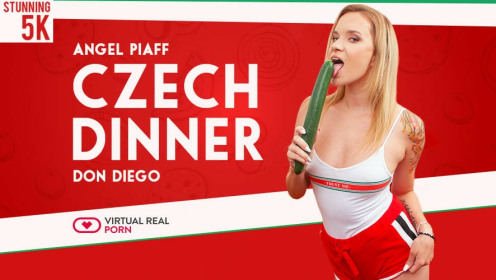 Angel Piaff in Sensual Czech Dinner VR Scene